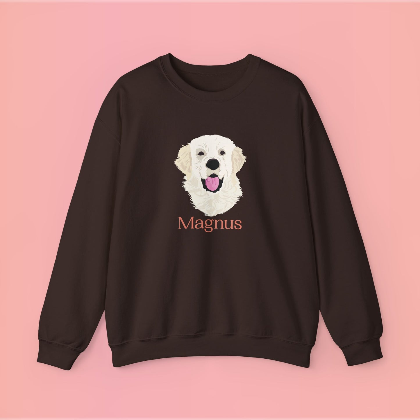 Custom Pet Portrait Crewneck Sweatshirt – Hand-Drawn Pet Illustration for You and Your Soul Pet | Hewo Hue