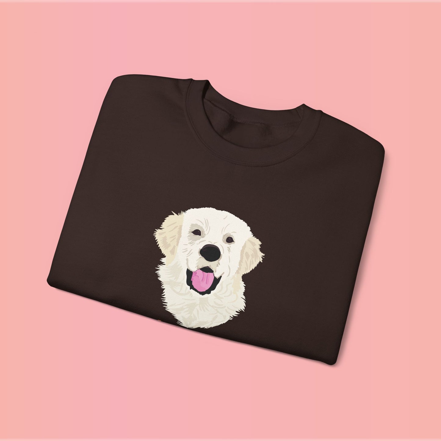 Custom Pet Portrait Crewneck Sweatshirt – Hand-Drawn Pet Illustration for You and Your Soul Pet | Hewo Hue